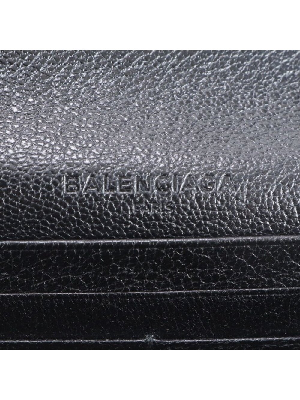 Balenciaga Classic Metallic Edge Money Wallet Leather Black - Picture 8 of 8
